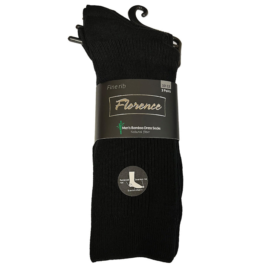 Mens Florence Bamboo Thin Ribbed Socks