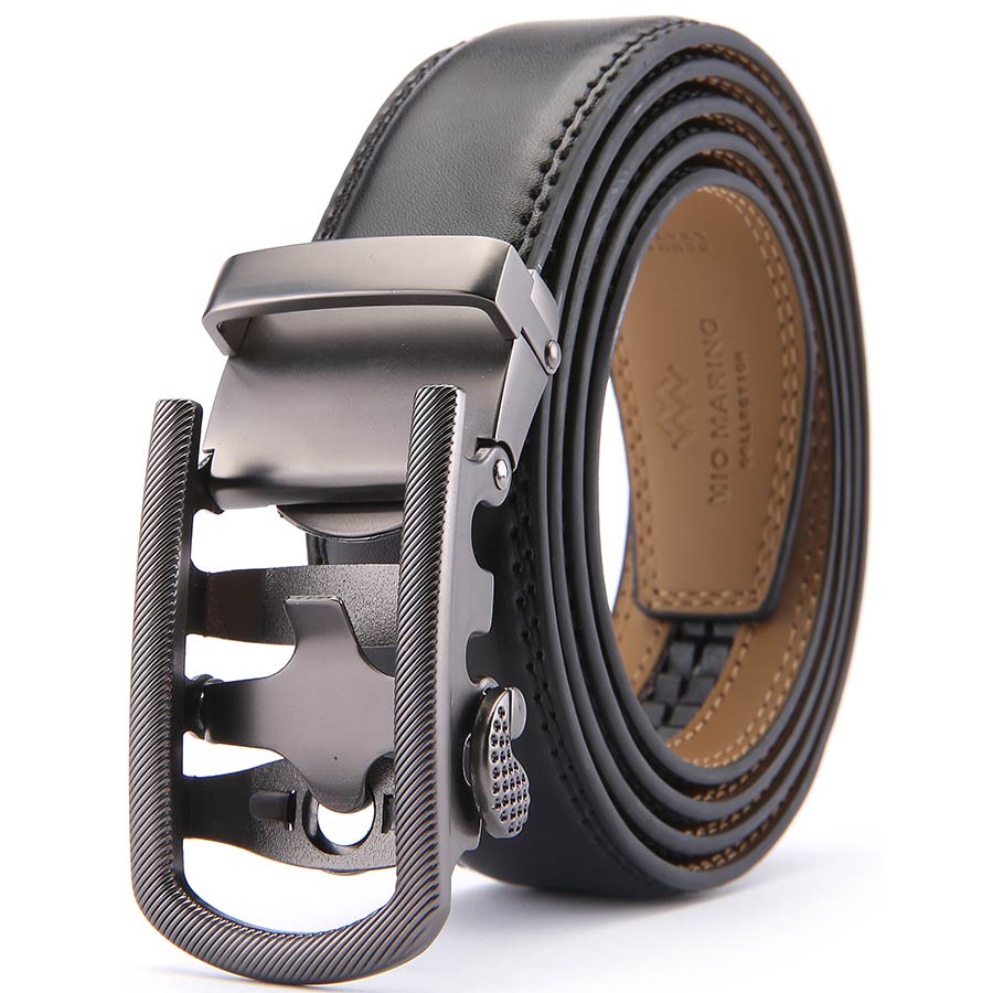 Mens Marino 56" Black Leather Track Belt #202 Drive Goods.com Mens Marino 56" Black Leather Track Belt #202 Drive Goods.com