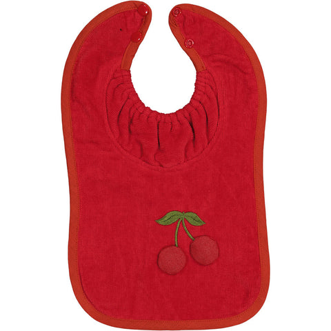 Kids Argail Terry Red Cherries Bib