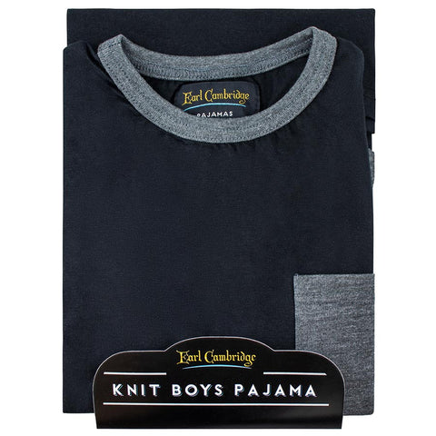 Boys Earl Cambridge Knit Pajamas With Pocket #1