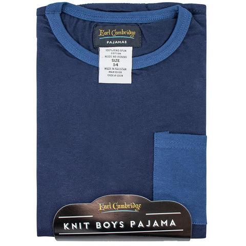 Boys Earl Cambridge Knit Pajamas With Pocket #3