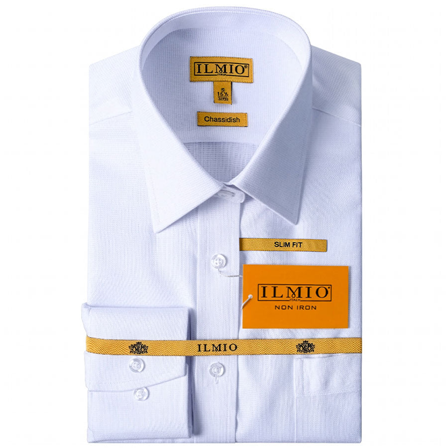 gold label slim fit dress shirts Mens Chassidish Ilmio White on White Shirt #F9 – Drive Goods.com collection-clothing