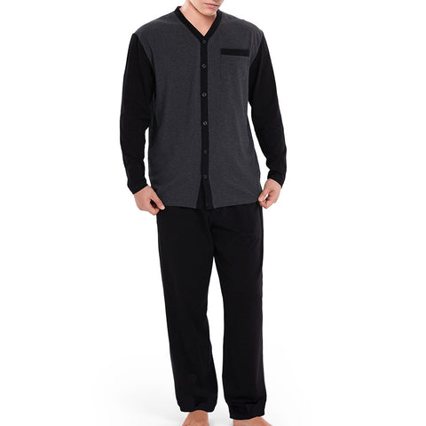 Mens Knit Pajamas #4 Buttoned
