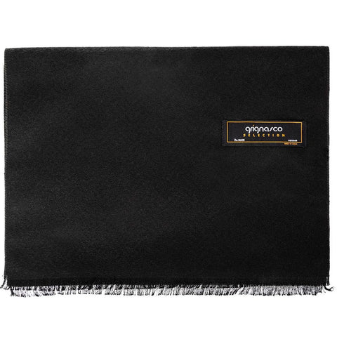 Mens Grignasco Reversible Cotton Scarf Black