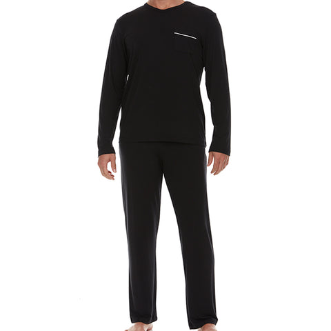 Mens Symmar Micro Modal Pajamas Black