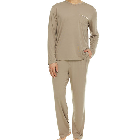 Mens Symmar Micro Modal Pajamas Taupe