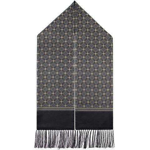 Mens Lucci 100% Silk & Faux Fur Scarf #48