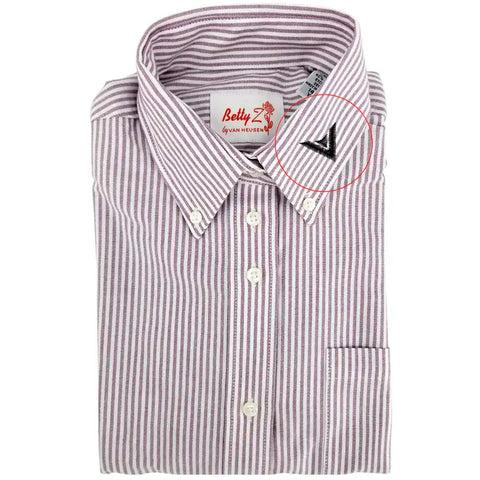 Uniform Shirt Bettz Z Burgundy Stripe W/ Emblem