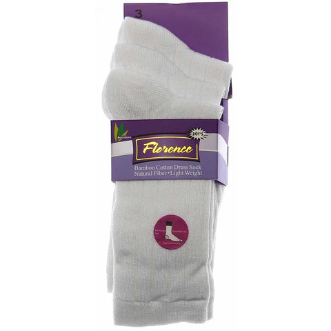 Boys Florence Bamboo Socks - 3 Pk. White / 6-7
