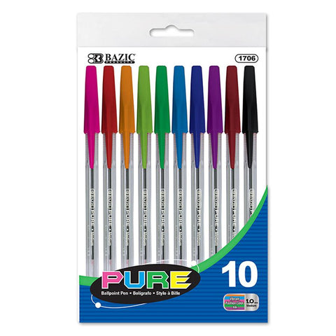 Bazic Colored Pens - 10 Pk.