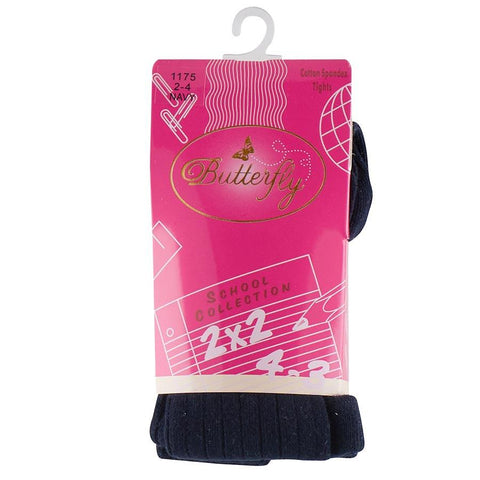Girls Butterfly School Collection Cotton Tights