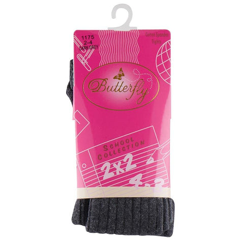 Girls Butterfly School Collection Cotton Tights