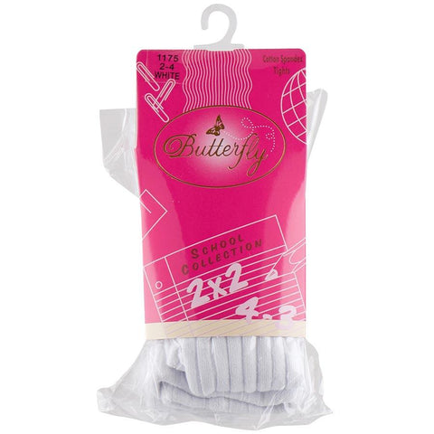 Girls Butterfly School Collection Cotton Tights