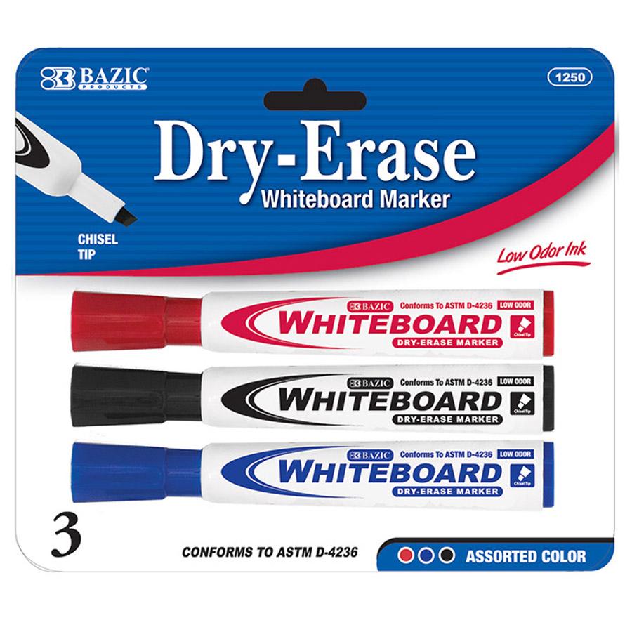 Bazic Thick Dry Erase Markers - 3 Pk. – Drive Goods.com