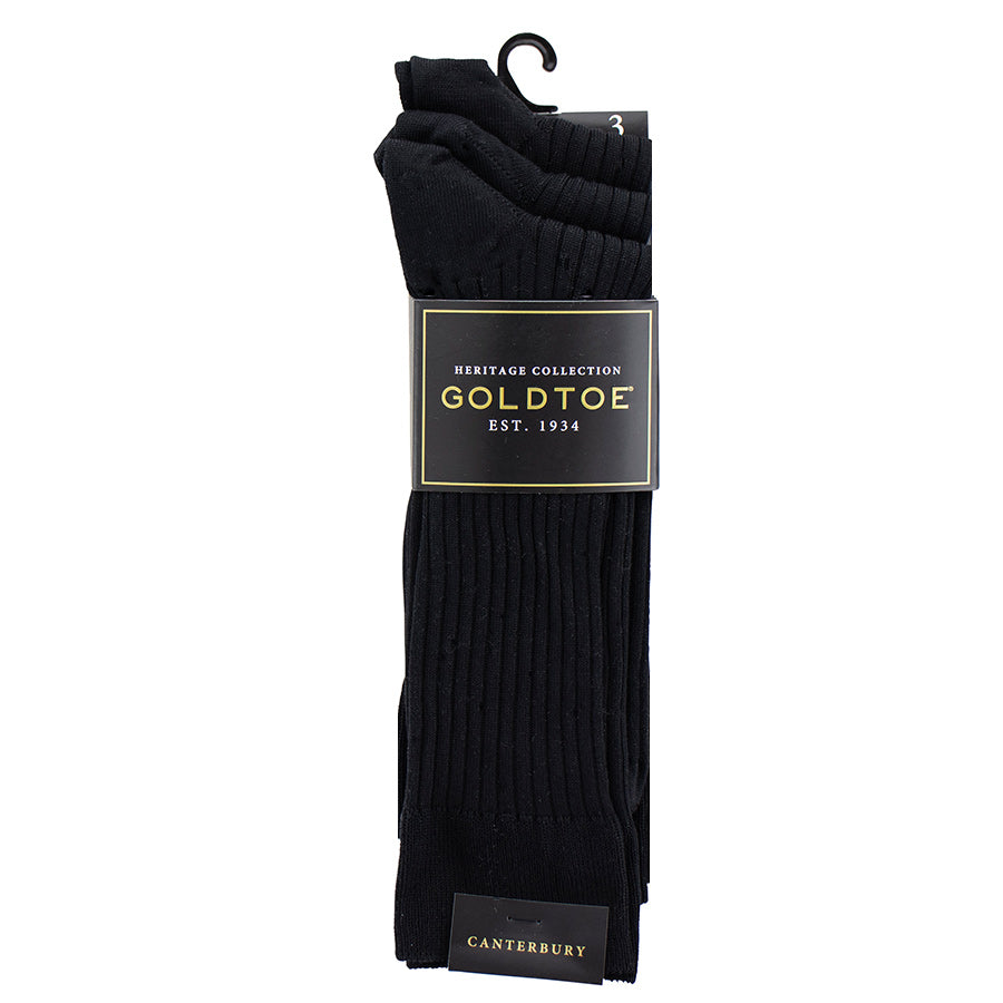Mens Gold Toe Canterbury Thin Ribbed Black Socks - 3 Pk. Drive Goods.com Mens Gold Toe Canterbury Thin Ribbed Black Socks - 3 Pk. Drive Goods.com