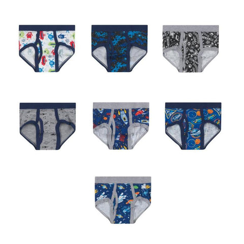 Boys Toddler Hanes Printed Briefs - 7 Pk.