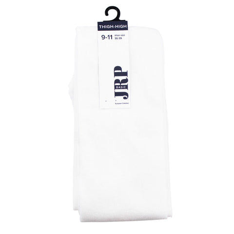 Mens JRP Long White Solid Socks