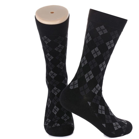 Mens Marino Modal Grey Argyles Socks