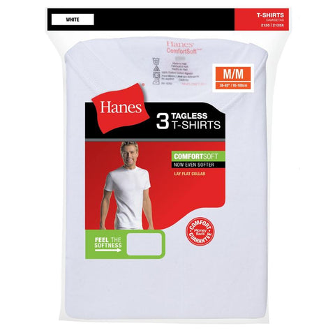 Mens Hanes Crew Neck Undershirts - 3 Pk.