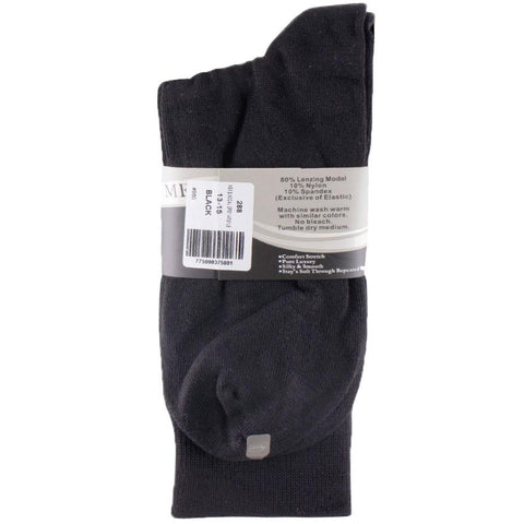 Mens Florence Modal Medium Weight Argyle Black Socks