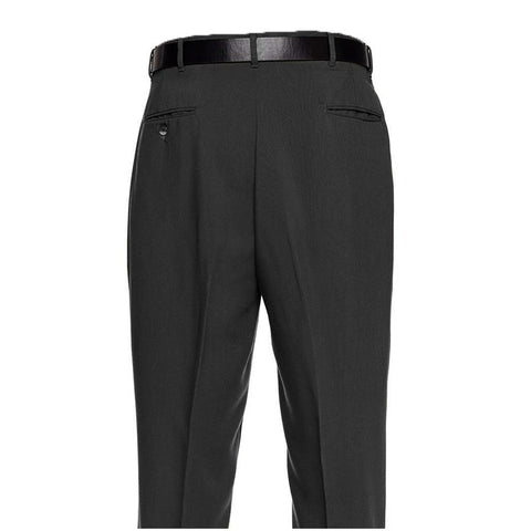Boys Ryba Black Polyester Slim Pants - Flat Front - No Cuff