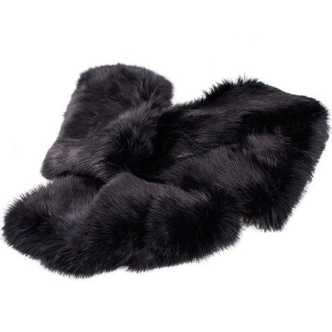 Mens Rabbit Fur Scarf 5"