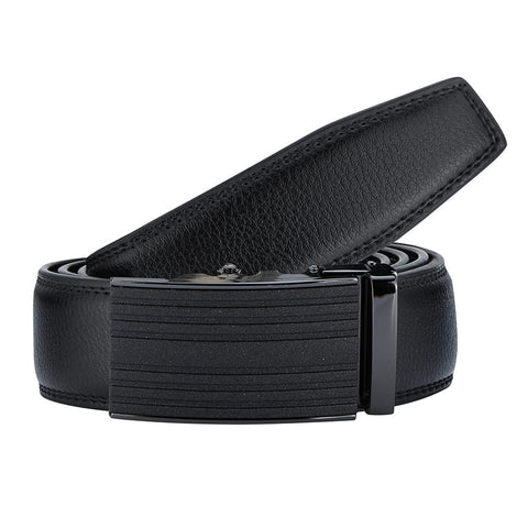 Mens Revonah 56" Black Leather Track Belt #RT28
