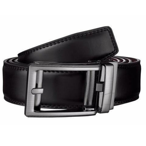 Mens Black Leather Track Belt 48 / #6 Belts