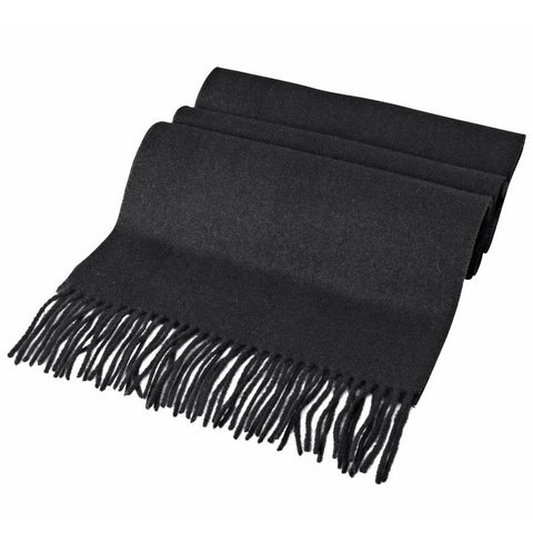 Mens Black Wool Scarf