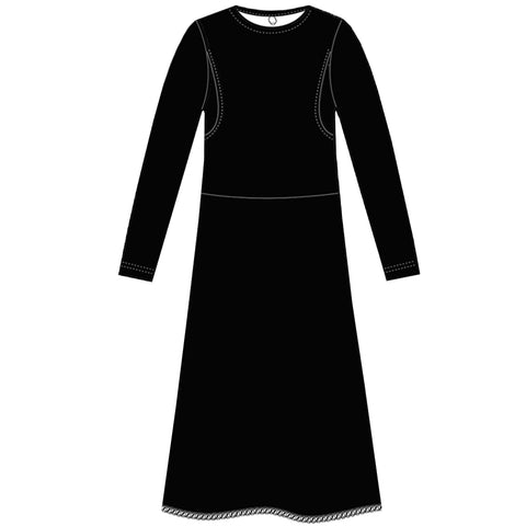 long sleeve slip for under dress Long Sleeve Satin Slip Dress in Chestnut Brown Hijabglamour