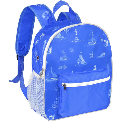 Blue Toile Swim Backpack