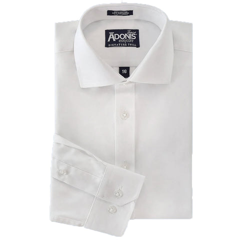 Boys Adonis White on White Monarch Slim Shirt