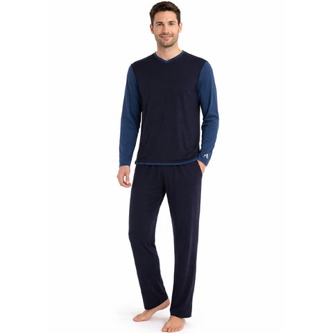 Mens Airweeve Micro Modal Pajamas #40 Blue / Navy