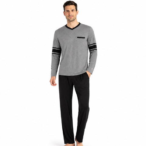 Mens Airweeve Micro Modal Pajamas #50 Black / Grey