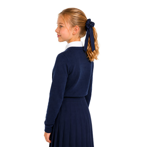 Uniform Scrunchie Bow Navy