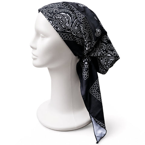 Ladies Black / White Swim Bandana