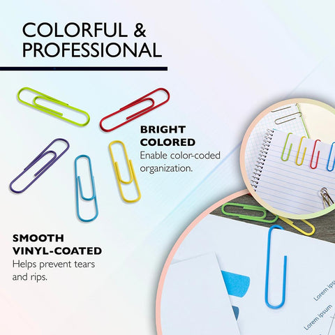 Bazic Small Colored Clips - 200 Pk.