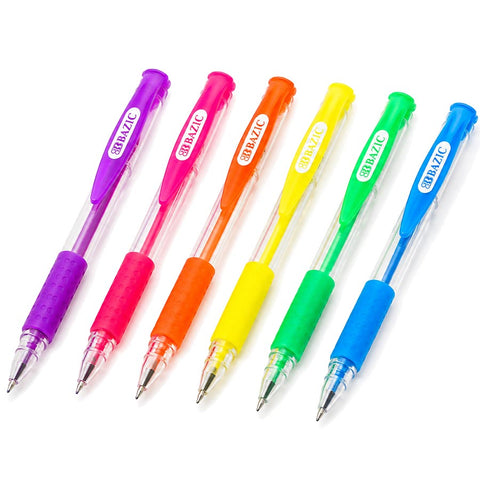 Bazic Oil Gel Colored Pens - 5 Pk.
