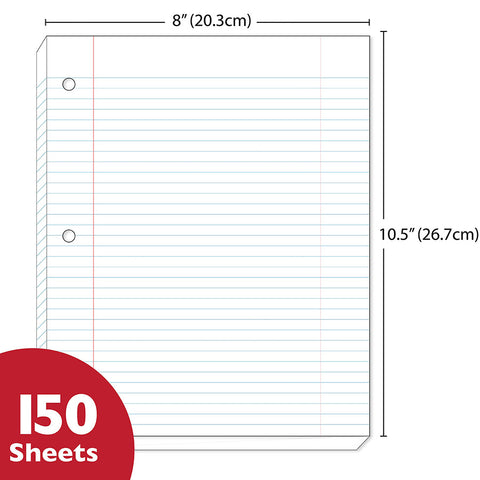 Bazic Wide Ruled Loose Leaf Paper -150 Pk.