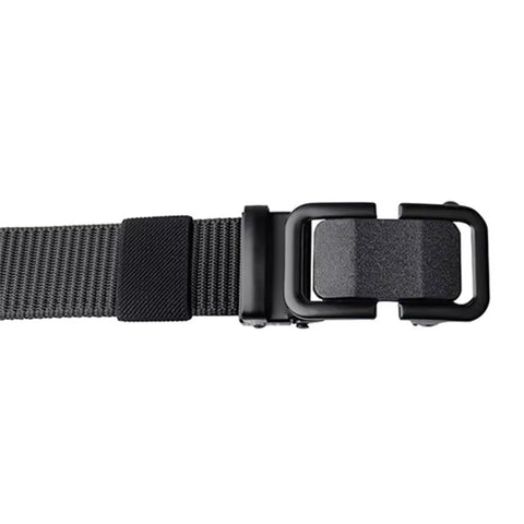 Mens 46" Black Fabric Track Belt With Tactical Buckle