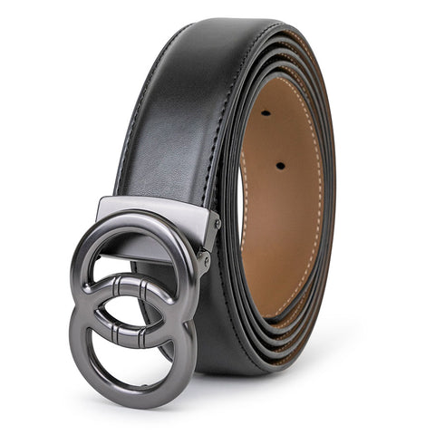 Mens Marino 56" Black Leather Track Belt #220