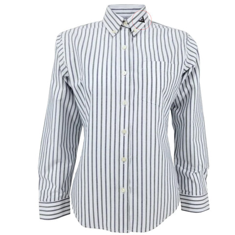Uniform Shirt Multi Stripe W/ Emblem No Modesty Button