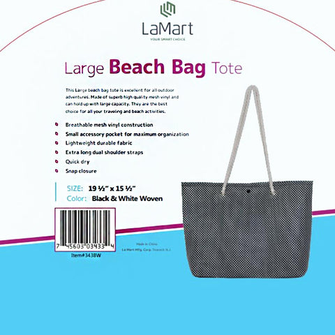 Ladies Swim Bag Black & White