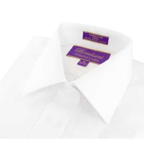 Mens Brachsoni Purple Label Slim Shirt - Double Buttons