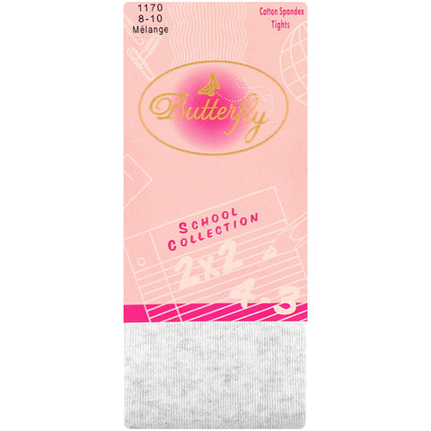 Girls Butterfly School Collection Flat Cotton Tights