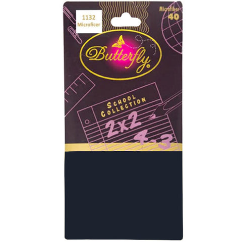 Girls Butterfly School Collection Microfiber Tights