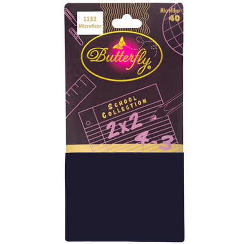 Girls Butterfly School Collection Microfiber Tights