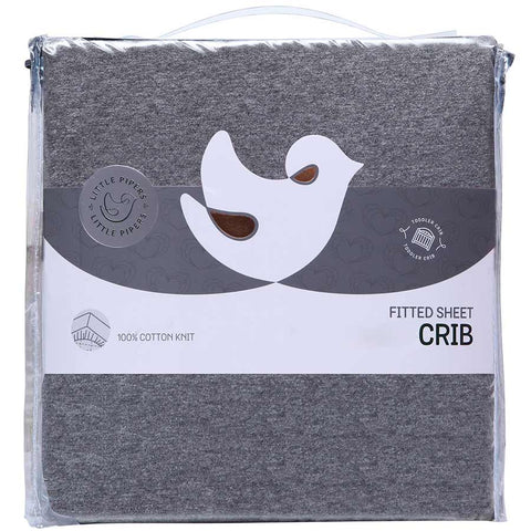 Porta Crib Sheet Heather Grey