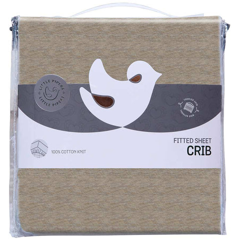 Porta Crib Sheet Heather Oatmeal