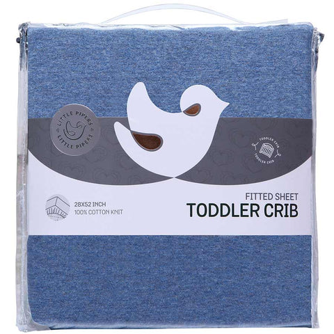 Regular Crib Sheet Heather Blue